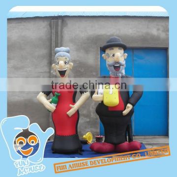 Giant Inflatable Cartoon Lovely Couple for sale