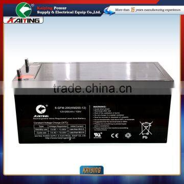 Rechargeable Free Maintenance Deep Cycle Battery 12V200AH