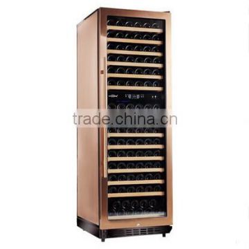 Shentop newest style stainless steel compressor wine cooler STI-B480D dual zones wine fridge
