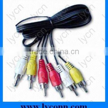 Flat cable ul approval Audio Video Cable 3RCA