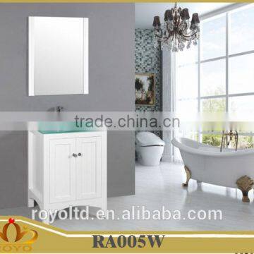 2016 Modern White MDF bathroom vanity mirror cabinet RA005W