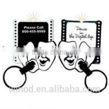 Cute decorative design plastic led flashing keychain