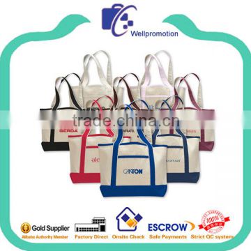 Wellpromotion fashion promotional small canvas deluxe tote bag