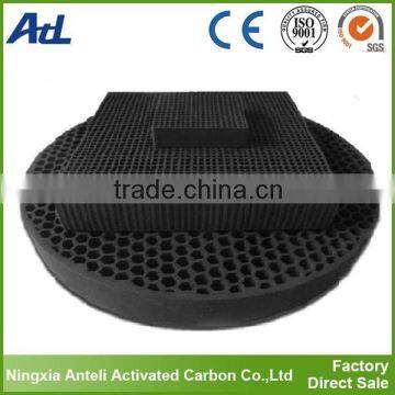 Round shape honeycomb activated carbon for air purification