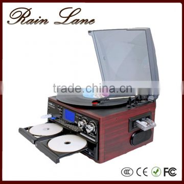 Rain Lane New turntable double cd record cassette radio wholesale record vinyl turntables player