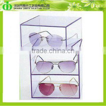 DDU-0017 ISO9001 Shenzhen Factory Wholesale SGS Test 3 Tier Acrylic Eyewear Display Case