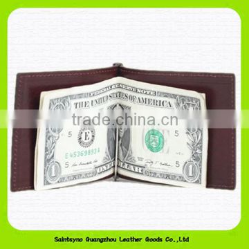 15017 New collection leather fancy money clip wholesale