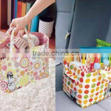 reative printing cotton storage box with handle