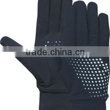 Stylish Printing Silicon Dotted Polar Fleece Running Glove/Inner Glove - 7214N