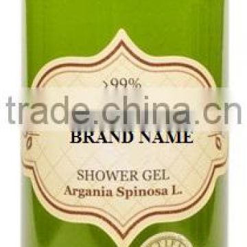 Body Shower Gel With Argan Oil, 100% Natural and Bio - 300 ml. Private Label Available. Made in EU