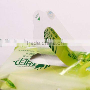 Removeable pp label sticker for wet tissue label