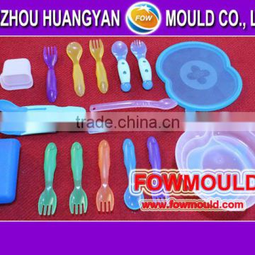 OEM customer injection plastic cutlery spoon knife folk sets mold maker