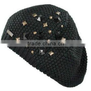 Lady beret fashion hats Jeweled beading JRVV2013-007