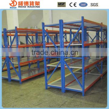 3 levels metal long span shelving with steel plate
