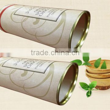 Good quality metal cans paper tube cans with lids