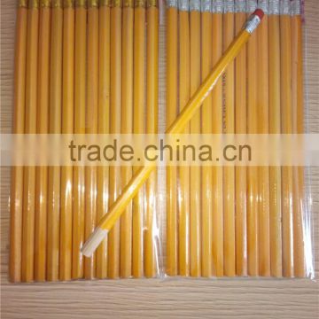 Cheap natural wooden pencils with erasers