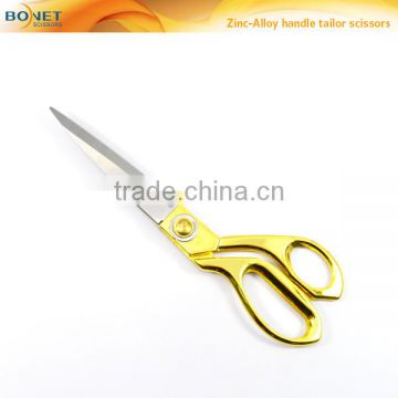 S13001G CE Certificated 8-1/2" professional gold plated tailor scissor brass handle