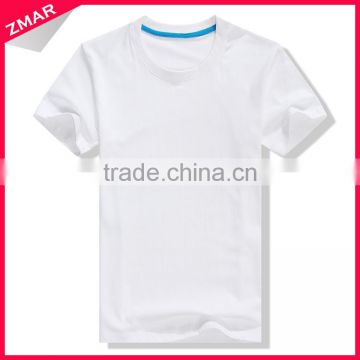 Wholesale price men round neck high quality blank white t-shirt