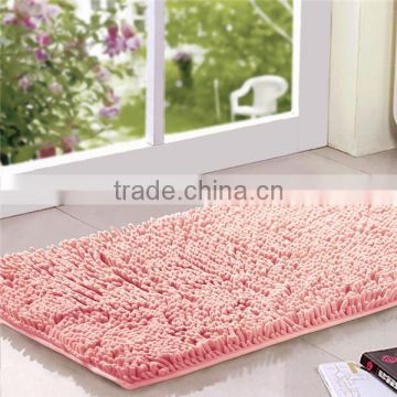 china wholesale Fluffy microfiber Chenille waterproof bathroom floor mat