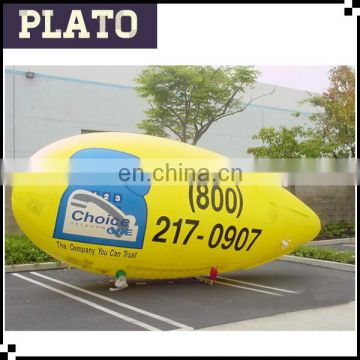 Custom Logo PVC giant helium airplane balloon, inflatable zeppelin airship for large events