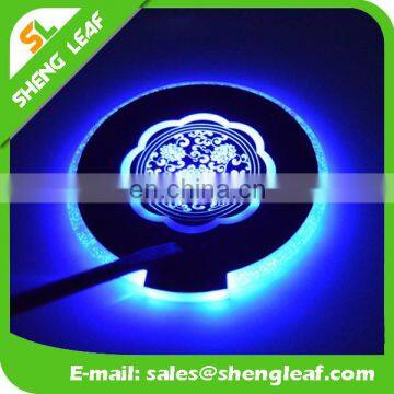 Wholesale flashing led light drinking coaster