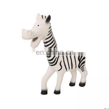 Cute horse interactive dog toy pet latex toy with squeaker