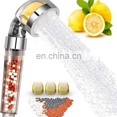 Ionic Shower Head Handheld Replacement | 3 Modes 3way Function | Adjustable Filter Bead Hard Water Boost Water Pressure