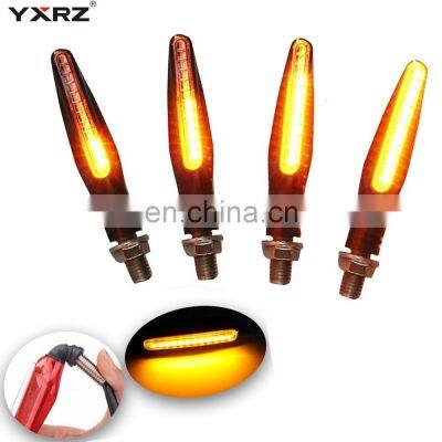 Modification 12v indicator lights tail flasher flowing water blinker bendable motorcycle led rear turn signal light