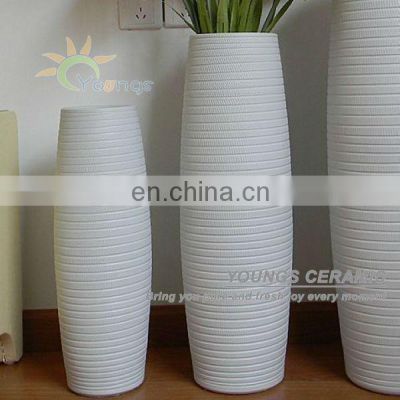 First Class Quality White Floor Type Porcelain Big Vases Made in Jingdezhen