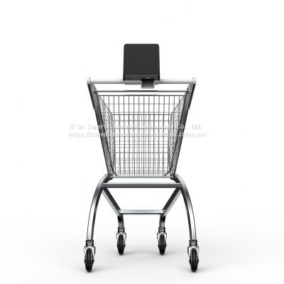 Newly whole plastic smart shopping cart /smart shopping cart China/smart trolley in supermarket