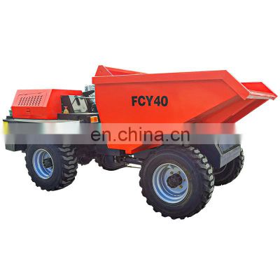 Hot sale diesel engine FCY40  4 ton  underground dumper truck with 180 degree rotating bucket