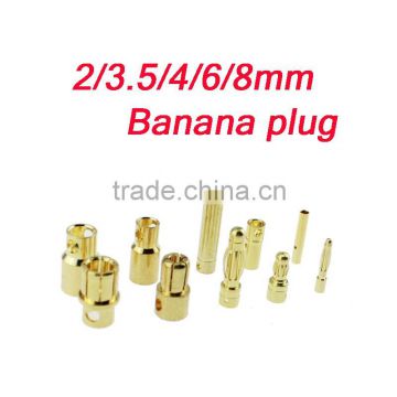 Bullet Banana Plug Connector Male Female for RC Motor ESC Battery Part Gold Plated ARE4