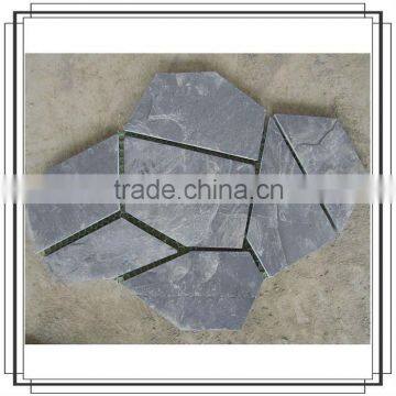 Nature black dark grey thin flagstone slate tiles