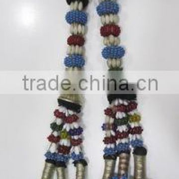 Vintage Designer Hand Embroidered Beaded Banjara Tassel Tribal Old Key Chain