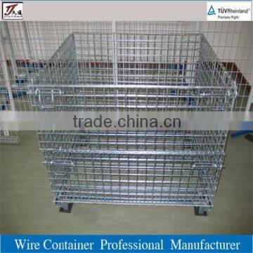 Foldable Wire Mesh Container Stackable storage cage