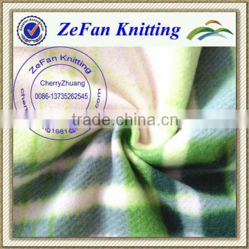 2014 Super soft polyester check design polar fleece fabric wholesale