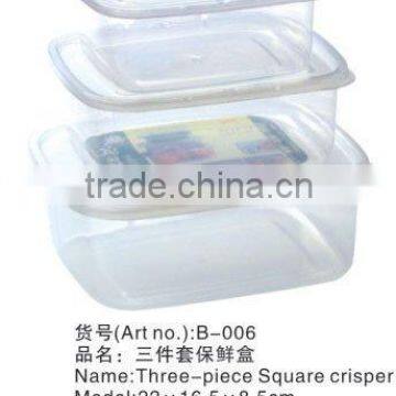 Plastic square refrigeration crisper (PP,PE)