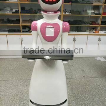 Laser Navigation Restaurant Robot Waiter For Serving Dish In Restaurant