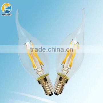 Full glass E14 4W dimmable candle led filament bulb