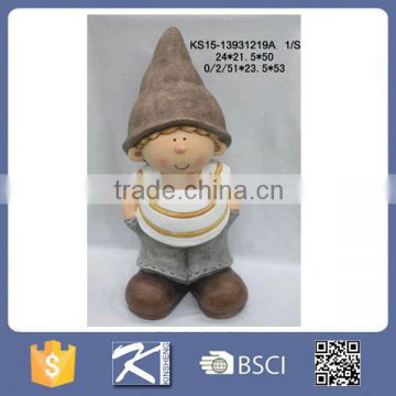 Boys and Girls Ceramic Outdoor Ornament for Garden Decoration