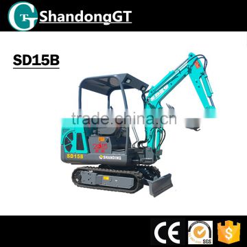 china mini excavator SD15B 1.5ton Hydraulic crawler small excavators
