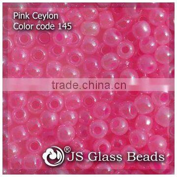 High Quality Fashion JS Glass Seed Beads - 145# Ceylon Pink Opalescent Rocailles Beads For Garment & Jewelry