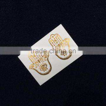 Temporary Gold Metallic Buddha's Hand Transfer Tattoo