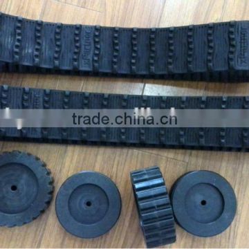 mini stair climbing machines used rubber crawler small rubber tracks chassis