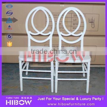 Hibow white wedding garden chairs, resin phoenix chair H004