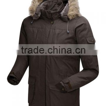 mens winter jackets windbreaker detachable hoodie jackets with fake fur camping shower