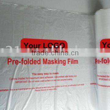 pre-folded plasting sheeting