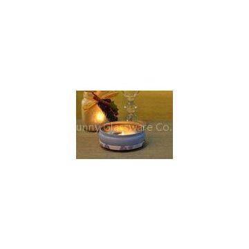 560ml Purple Printed Tin Candle Holders Refillable Wax Container