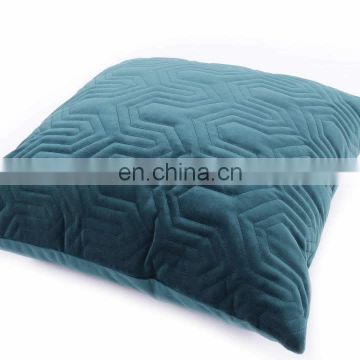 Mint green polyester velvet quilt embroidery cushion/pillow Decorative throw pillow