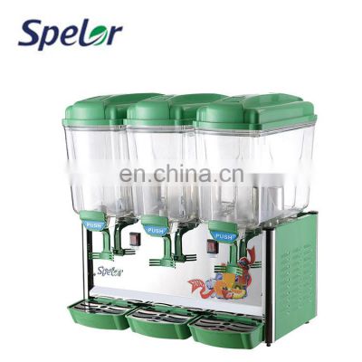 Electric Green Small Size 3 Tanks Cold Drink Professional Supply Spelor Juice Dispenser